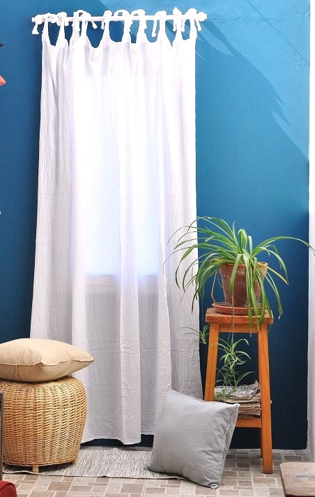 CORTINAS DE GASA CON LAZOS