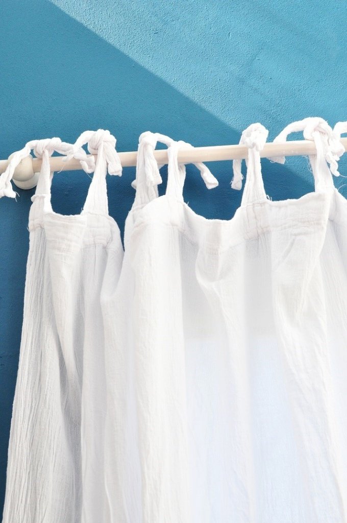 CORTINAS DE GASA CON LAZOS