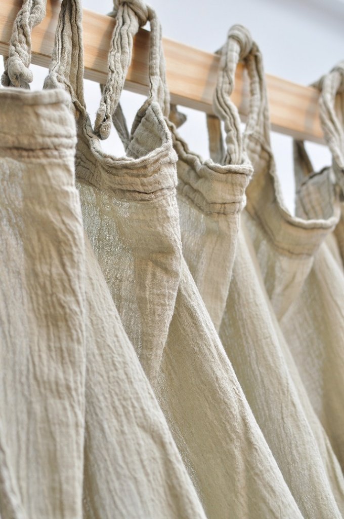 CORTINAS DE GASA CON LAZOS