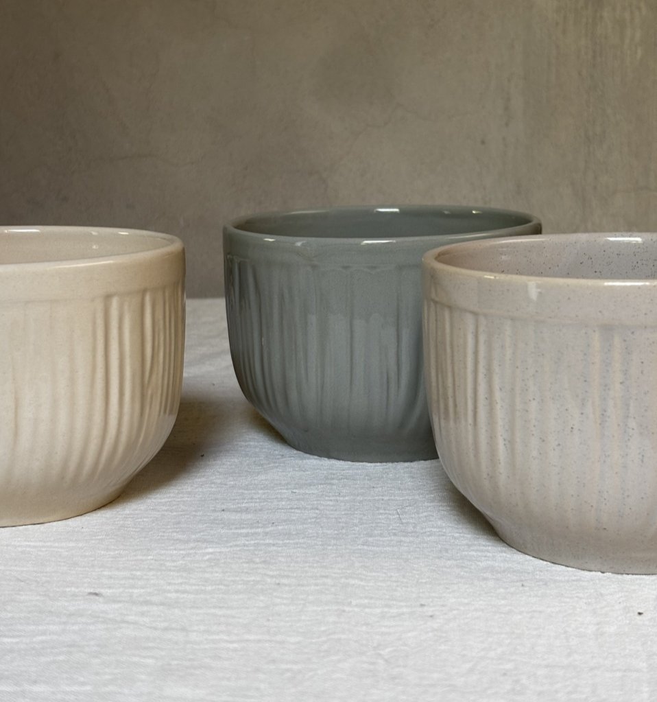 BOWL MEDIANO RAYADO DE CERAMICA